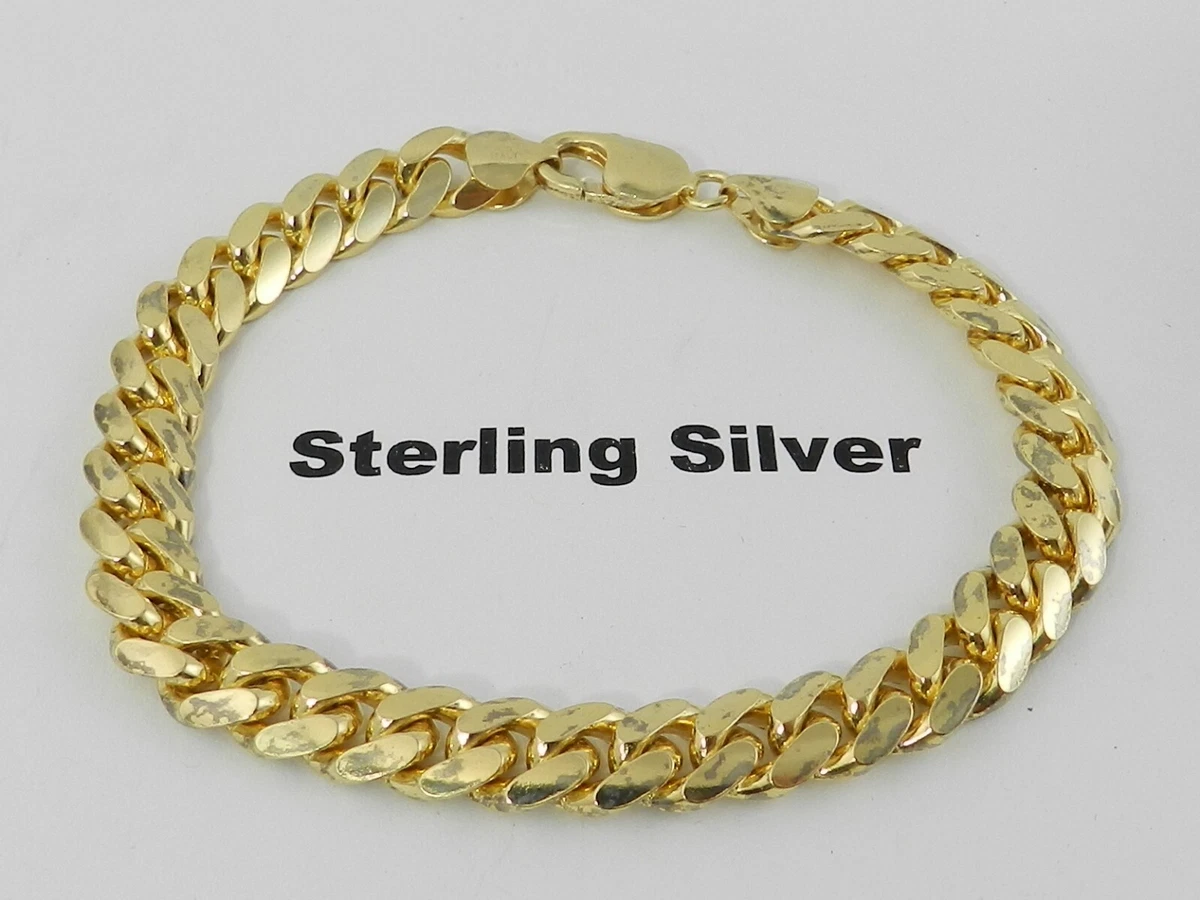 Macy s Men s Wide Cuban Link Bracelet in 14k Gold Plated Sterling