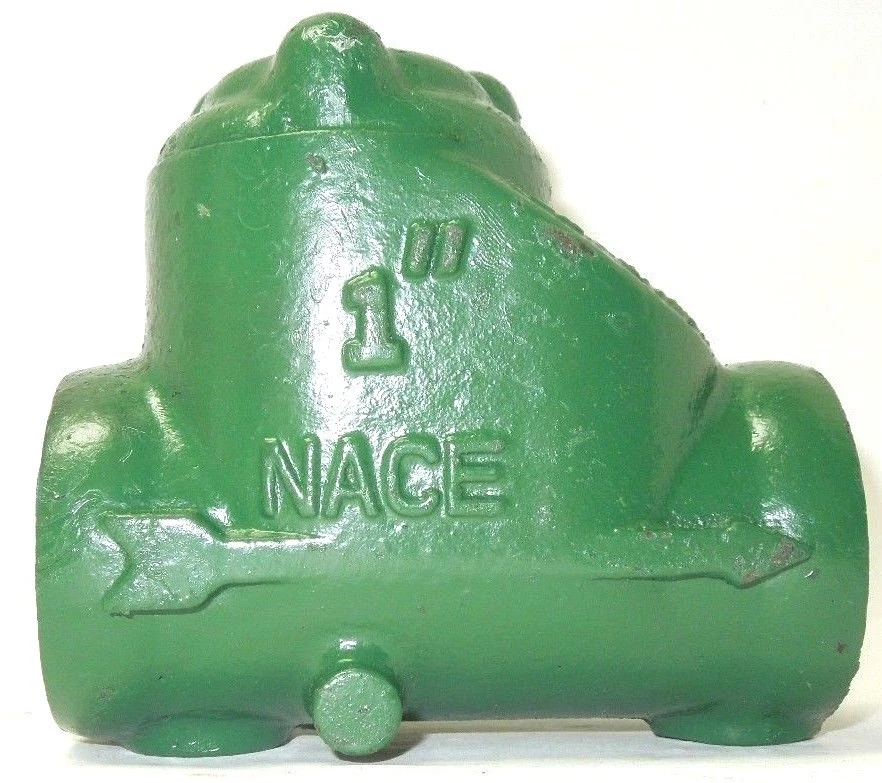 1" NPT 2000 CWP Swing Check Valve Ductile Iron Screwed Cap NACE PLT-F - Image 2 of 3