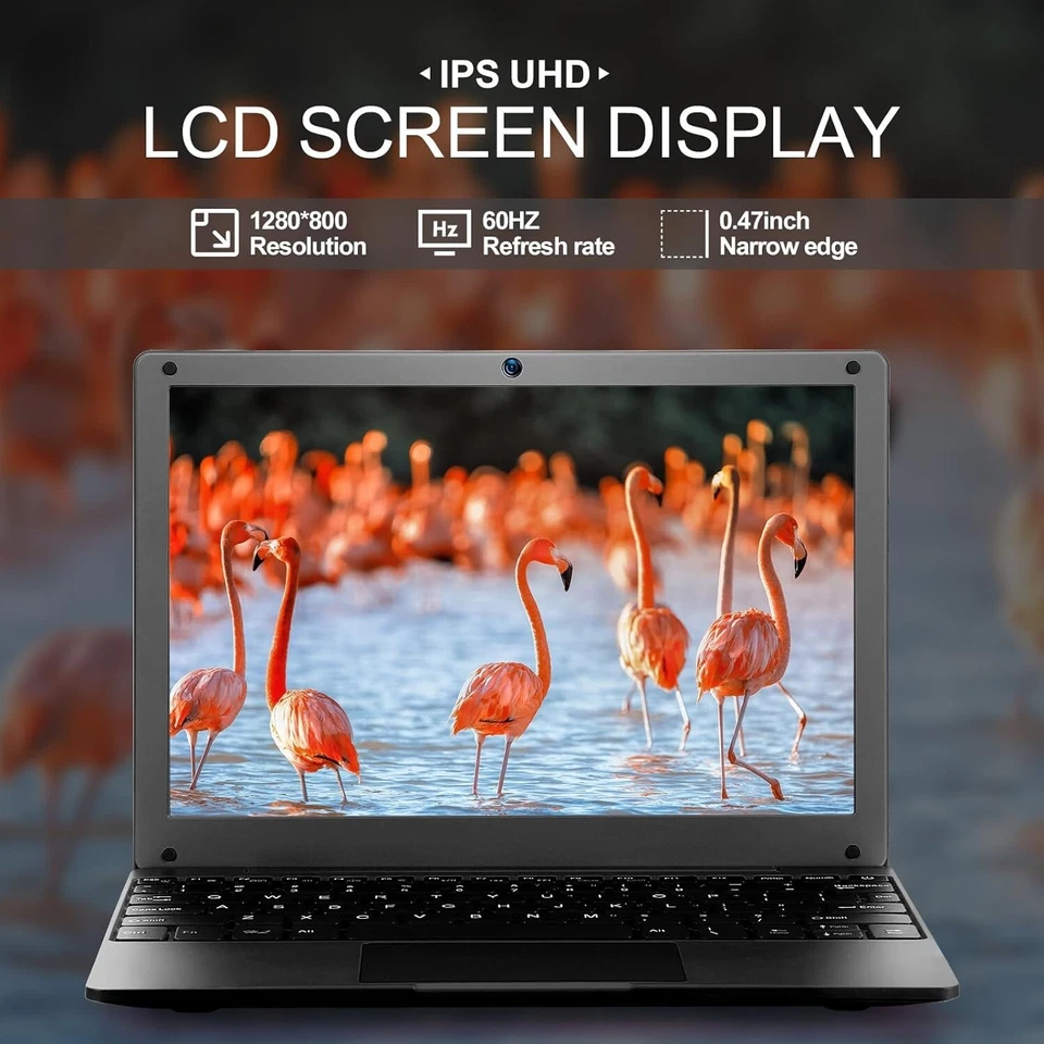 Laptop Computer 10.1'' Quad Core Android 12.0 Netbook mit WiFi für Kind Erwachse - Bild 2 von 4