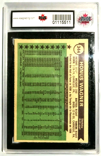 1976 O-PEE-CHEE MLB BASEBALL CARD #344 HONUS WAGNER ATG PIRATES KSA 7.5 NM+ OPC - Picture 2 of 2