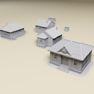 #ad Eastern Front Combo WWII Rural Russian 15mm 20mm or 28mm Scale Bolt Action $88.20