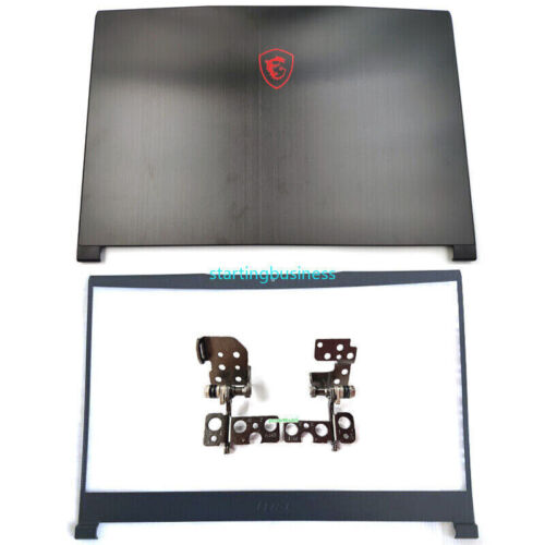 New LCD Back Cover & Front Bezel & Hinges For MSI GF63 8RC GF63 8RD MS-16R1 GF63 - Foto 1 di 2