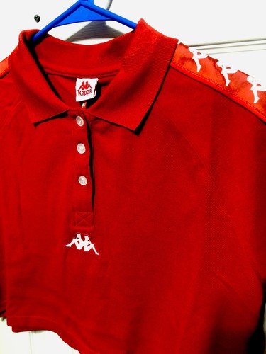 KAPPA 222 BANDA CRALVA STREET CROP TOP ROSSO donna taglia media nuovo con etichette - Foto 3 di 11