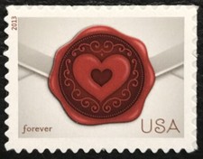 Scott #4741 2013 - Forever - Sobre con sello (amor) - Sello único - Como nuevo casi nuevo