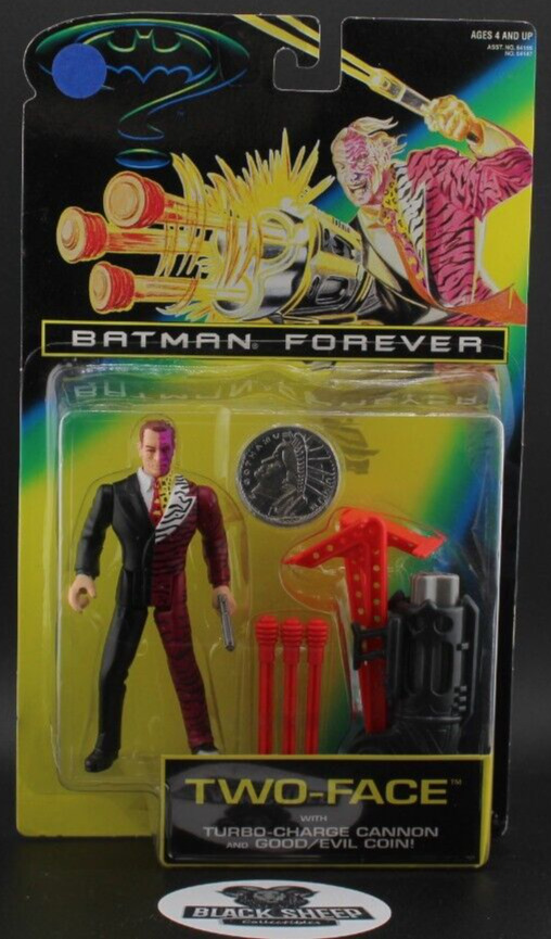 1995 Kenner Batman Forever, 'Two-Face' w/ Turbo-Charge Cannon & Coin Figure