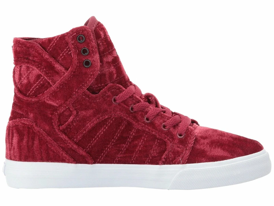 全新 SUPRA Skytop 儿童深红宝石/白色 58062-643-M 4 码 — 第 2/4 张图片