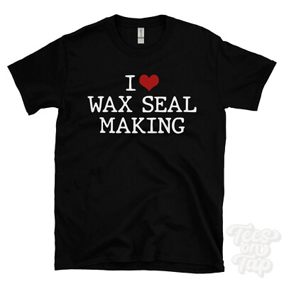 I LOVE WACHS SIEGEL BASTELN T-SHIRT Herz Basteln Papier DIY Schreibwaren Design Bastler