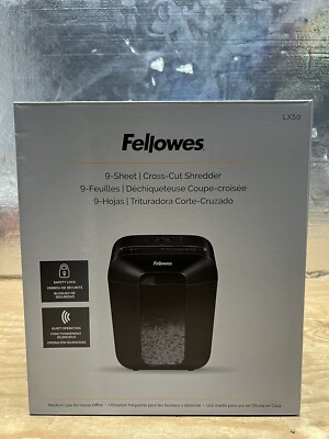 Fellowes 4402801 9-Sheet Cross-Cut Shredder 15.81 H x 12.19 W x 8.69 D in.