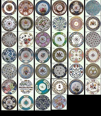 Museum Collection Decorative Tin Enamel Floral Plates - Picnic Party Display