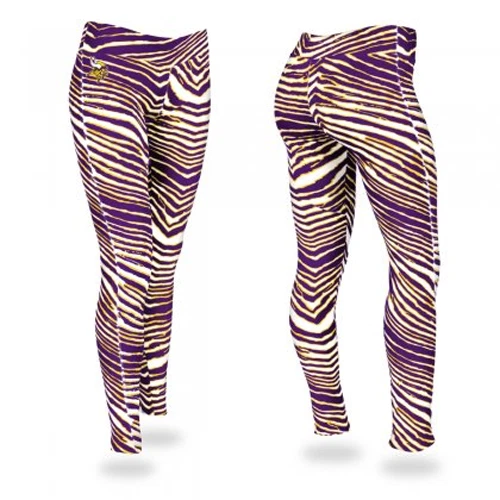 Football Minnesota Vikings Zebra Print Legging Bottoms