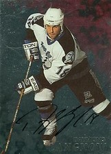 Daymond Langkow autographed Hockey Card (Tampa Bay Lightning) 1998 BAP #129