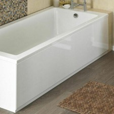 1800mm Gloss White Wooden Bath Front Panel, Adjustable Height with Plinth