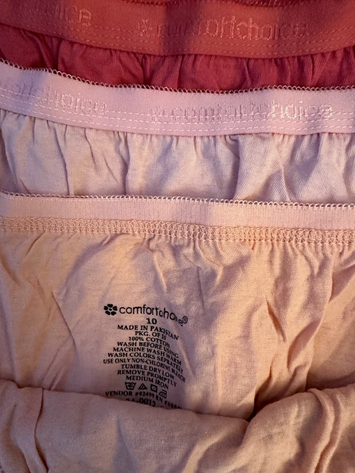 Paquete de 6 calzoncillos de ropa interior para mujer Comfort Choice talla 10 % 100 algodón coloridos Foto 3 de 4