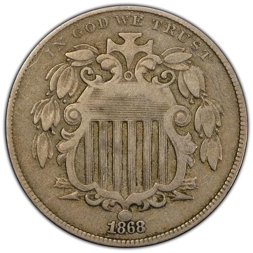 1868 Shield Nickel PCGS F15 - Picture 5 of 7