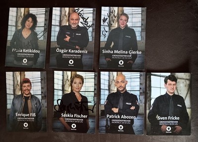 7 Autogrammkarten Grossstadtrevier 2026 ARD handsigniert 