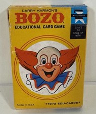 Vintage 1972 Larry Harmon's BOZO Educational Card Game, Pre-owned