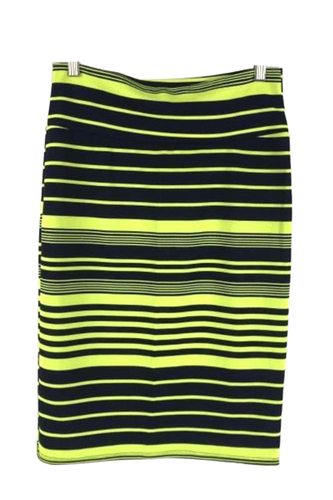 Lot of 2 LuLaRoe Cassie Medium Neon Striped Pencil Skirts - Very Good Condition - Picture 4 of 5
