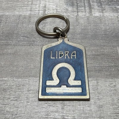 Libra Zodiac Horoscope Birth Sign Vintage Key Chain Fast Free Shipping
