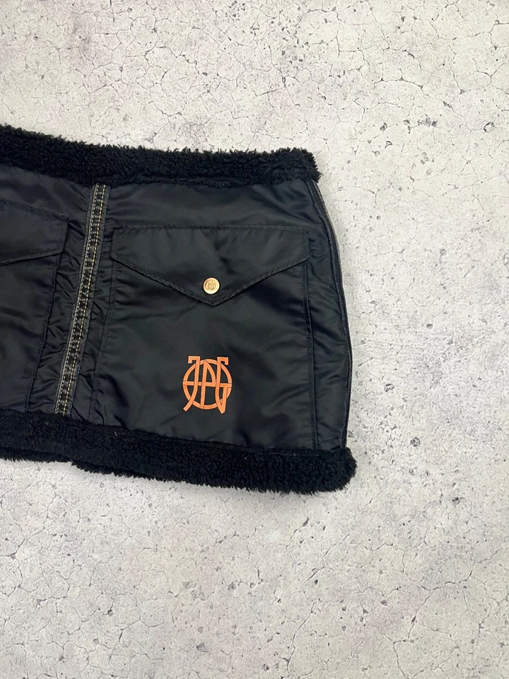 Minifalda Jean Paul Gaultier Nylon Bolsillos Frontales con Cremallera Logo de Oveja Talla M Foto 4 de 4