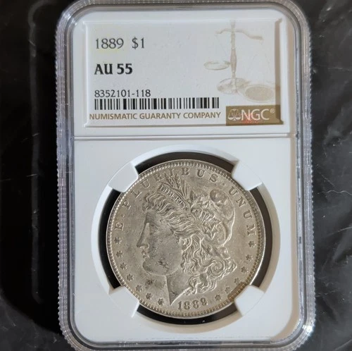 1889 Morgan Silver Dollar $1 NGC AU55 8352101-118 Circulated Business Strike