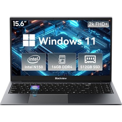 Blackview Laptop 15,6Zoll Notebook 16GB DDR4 512GB SSD Intel N150 3.6GHz Win 11