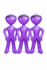 Pack of 3 Purple Inflatable Aliens 80cm Halloween Party Decorations