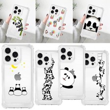 Pandas Shockproof Phone Case For iPhone 16 15 Pro Max Samsung A56 A36 A55 Cover