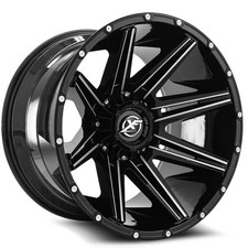 17x9 XF Off-Road XF-220 Gloss Black & Milled Wheel 5x5/5x5.5 (12mm)