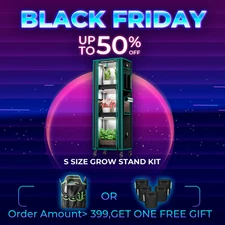 2025 Mars Hydro 4-Tier Plant Stand with 54W Grow Lights & 1680D Grow Tent