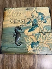 Vintage Mermaid  Art Tin Metal Sign Coastal Décor  11”x11”