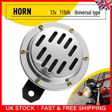 Universal 12V Loud Slitted Chrome Horn Motorcycle Motorbike Bike ATV 110db 100mm