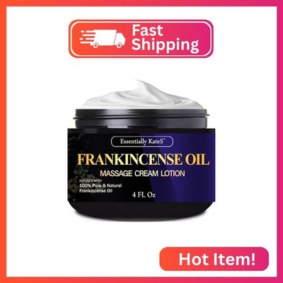 Essentially KateS Frankincense Massage Lotion 4 Fl Oz - Infused with Ceramid 1,