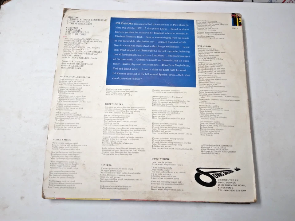 Ini Kamoze – Ini Kamoze Showcase - Vinyl LP 1984 Foto 3 de 3