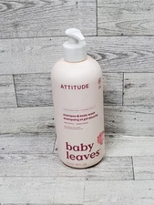 ATTITUDE 2-in-1 Shampoo and Body Wash for Baby, Unscented, 16 Fl Oz