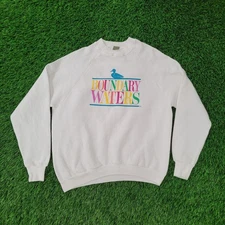 Vintage Boundary Waters Duck Sweatshirt Womens M/L 21x23 Crop USA