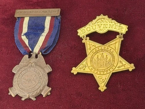 2 GAR Civil War Medals 1881 Son Of Union Vets & 1861-66 National Encampment L170