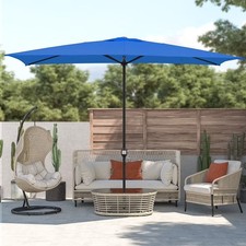 Rectangular Patio Umbrella 10x6.5 FT Outdoor Market Umbrella with Crank Handle 6
