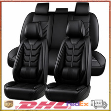 Leather Car 5 Seat Covers For Jeep Wrangler Jk Jl 4-door 2007-2025 Full Set Leather Car 5 Seat Covers For Jeep Wrangler Jk Jl 4-door 2007-2025 Full Set