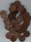 Lot of 50 1909 Lincoln Wheat Cents (Including at least a dozen VDB's)