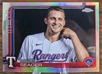 2025 Topps Chrome Corey Seager Image Variation Refractor SP Texas Rangers #24