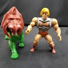 Vintage MOTU Battle Armor He-Man 1983 And Battle Cat Taiwan Mattel Action Figure