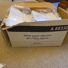 200 White Paper Table Cloth Square Disposable Birthday Party.  VERY cheap!