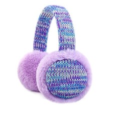 RAOEXI Winter Ear Muffs For Kids Warm Furry Knit Girls Earmuffs Boys Purple