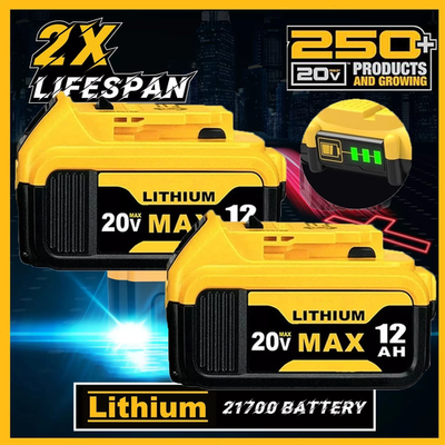 #ad 2Pack 12.0AH For DeWalt 20V 20 Volt Max XR Lithium Ion Battery DCB206 2 DCB205 2 $40.00