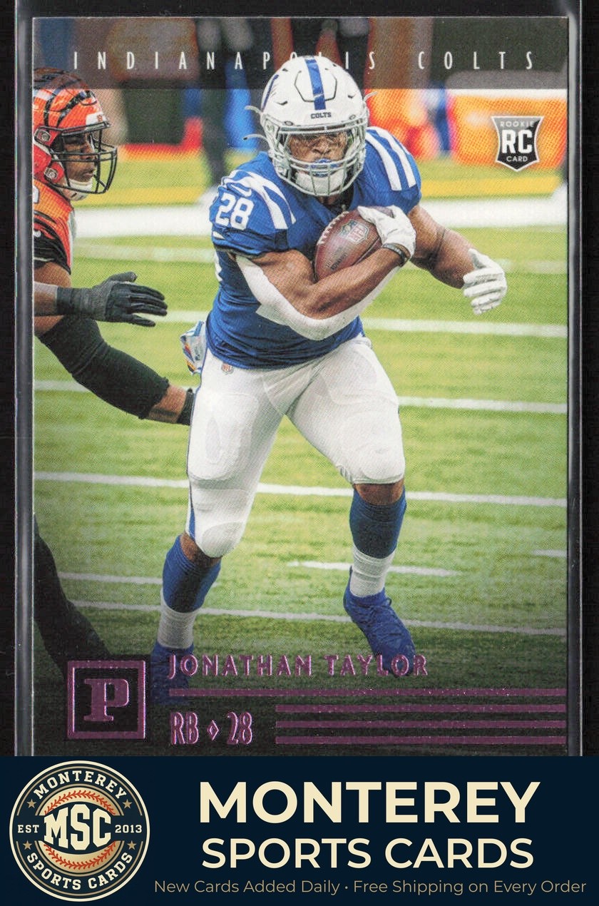 Jonathan Taylor 2020 Panini Chronicles Panini Pink RC #PA-12 Indianapolis Colts