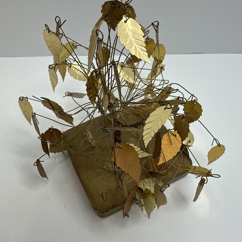 Vintage Gold Dream Money Authentic Fantasy Tree Copper Wire Sculpture - Picture 3 of 8