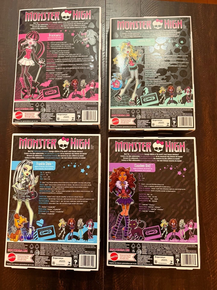 Monster High Boo-riginal Creeproduction Dolls Clawdeen Draculaura Set Of 4 - Image 2 of 4