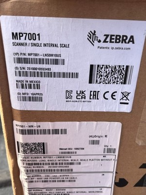 NEW Zebra MP7001 LNS0M10US Scanner Scale, POS  w/USB power/data cable