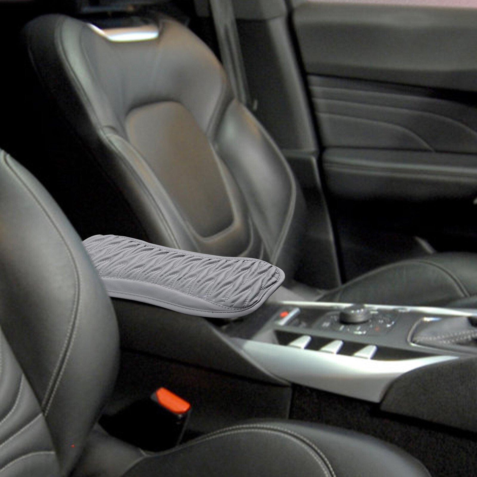 DURASIKO Upgraded Car Center Console Pad,Elbow Rest Pillow,PU Leather Armrest