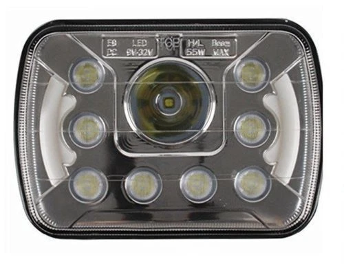Faros LED 5x7 7x6 repuesto furgoneta camión Toyota XJ YJ 4Runner (par) DRL 55W Foto 2 de 4